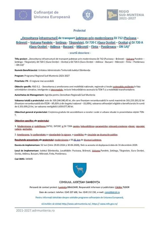 Dâmbovița „a activat” Programul Județean de Dezvoltare Locală, 2024!