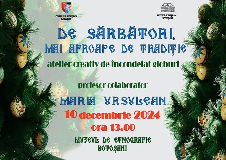 „De sărbători, mai aproape de tradiție” – ateliere creative de încondeiat globuri