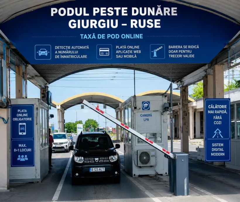 Schimbare istorică la frontieră: Giurgiu–Ruse intră în era plății digitale, iar cozile de la pod ar putea deveni istorie