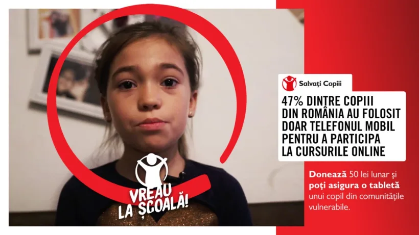 Salvați Copiii alocă de urgență fonduri pentru copiii în risc de excluziune școlară
