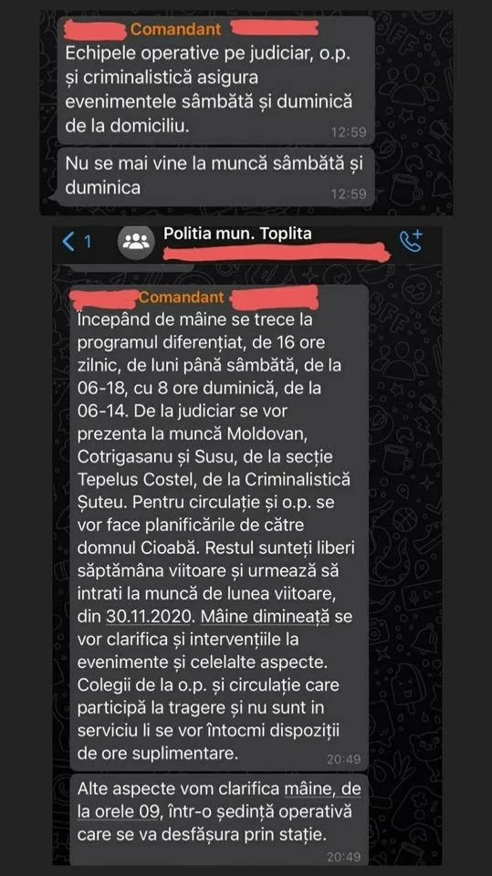 „Rugăm hoţii să nu fure după ora 18:00!”. Sindicatul Europol ironizează programul impus poliţiştilor de IPJ Harghita