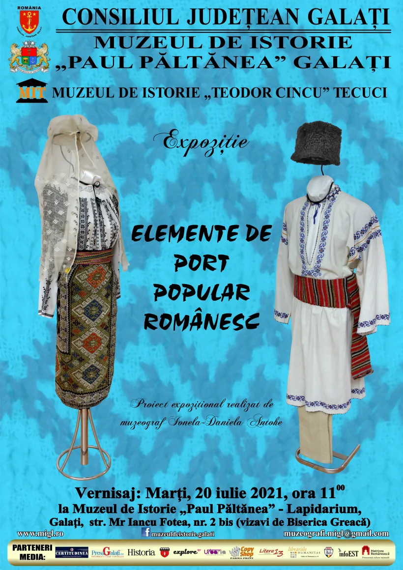 Costumul popular al Smarandei Brăescu, într-o expoziție organizată de Muzeul de Istorie din Galați