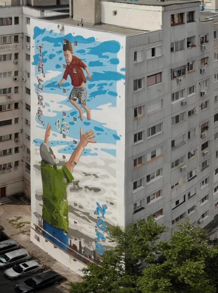 Cea mai înaltă pictură murală din regiunea Moldovei, la Galați