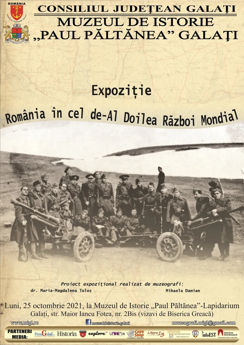 Galați: Expoziția „România în cel de-Al Doilea Război Mondial”, deschisă de Ziua Armatei