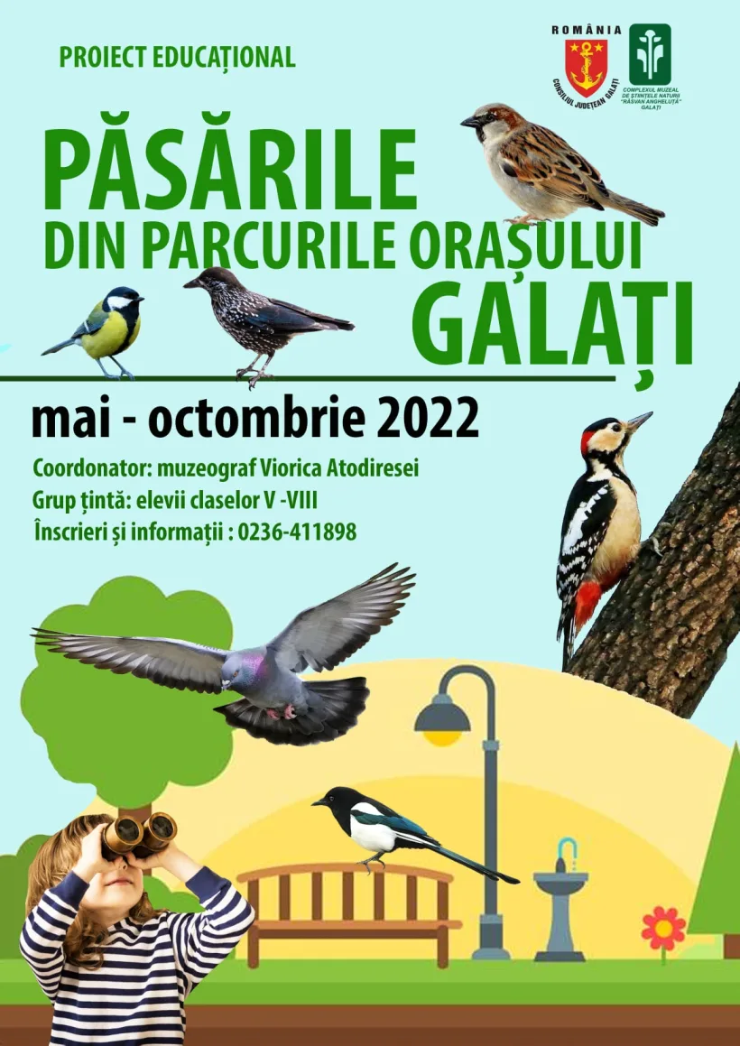 Proiectul educațional „Păsările din parcurile orașului Galați”