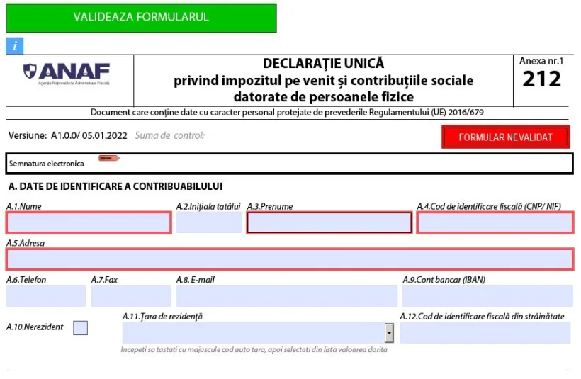 Miercuri, 25 mai, ultima zi pentru depunerea declarației unice