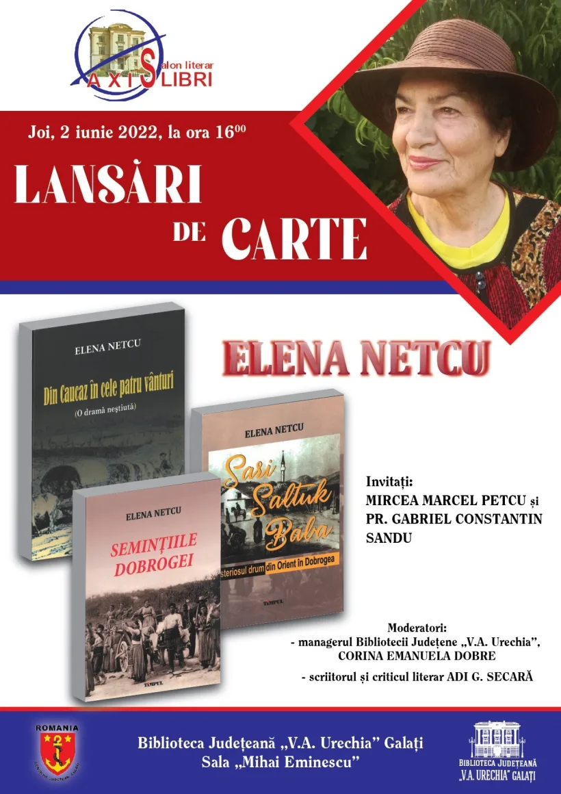 Două evenimente în aceeași zi, la Biblioteca „V.A. Urechia” din Galați