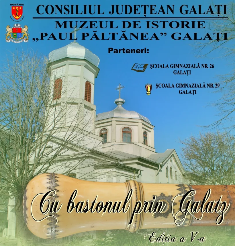 Elevi și liceeni gălățeni, invitați la un tur „Cu bastonul prin Galatz”