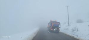 A revenit iarna pe drumurile din Bihor