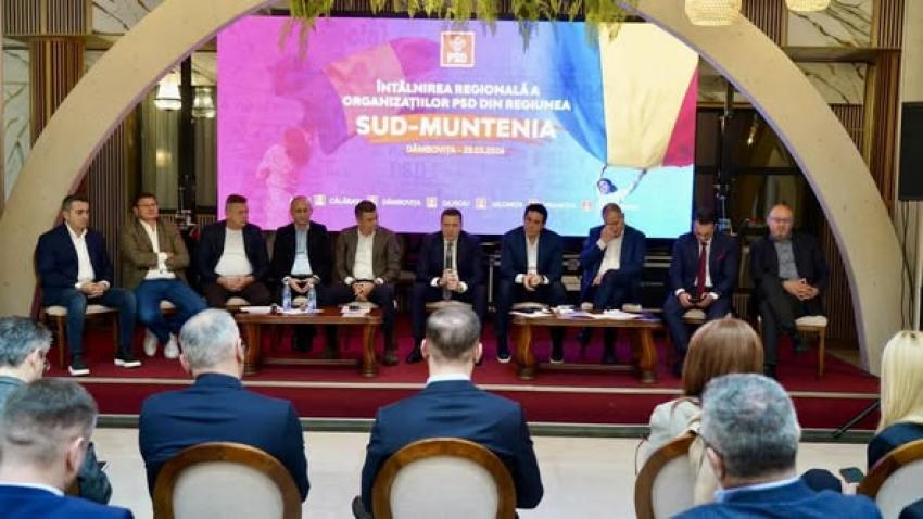 Reuniune la Târgoviște a organizațiilor PSD din Regiunea Sud-Muntenia