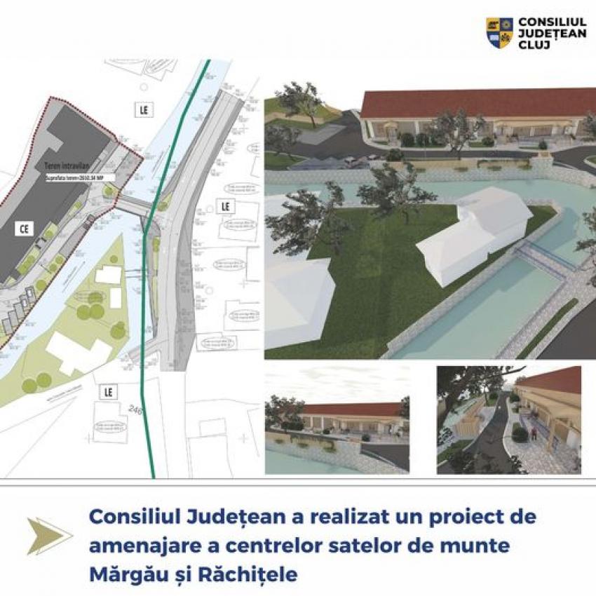 Proiect de amenajare a centrelor a 2 sate de munte din Cluj