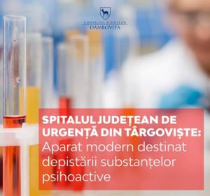 Dotare pentru depistarea drogurilor, la SJU Târgoviște