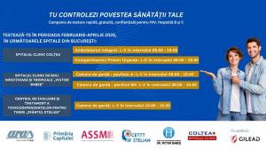„Tu controlezi povestea sănătății tale. Testează-te acum!”