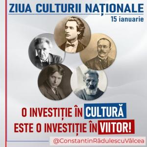 O investiție în CULTURĂ este o investiție în VIITOR!