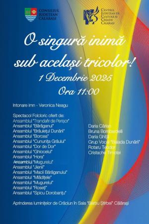 O singură inimă sub același tricolor – 1 Decembrie la Călărași