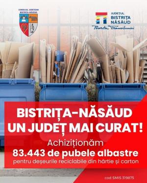 Bistrița Năsăud va achiziționa peste 80 de mii de pubele