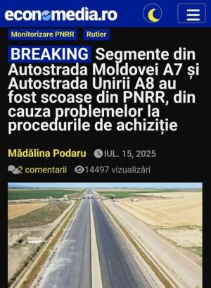 Finalizarea Autostradei Moldovei incertă, cu noul Guvern