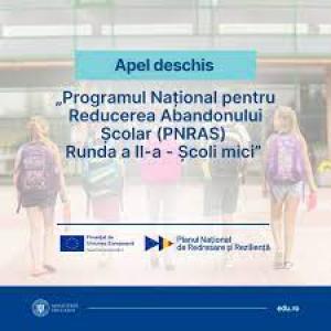 Apel de proiecte MEN, finanţat prin PNRR, pentru prevenirea şi reducerea abandonului şcolar