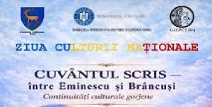 15 ianuarie – Ziua Națională a Culturii sărbătorită în Gorj